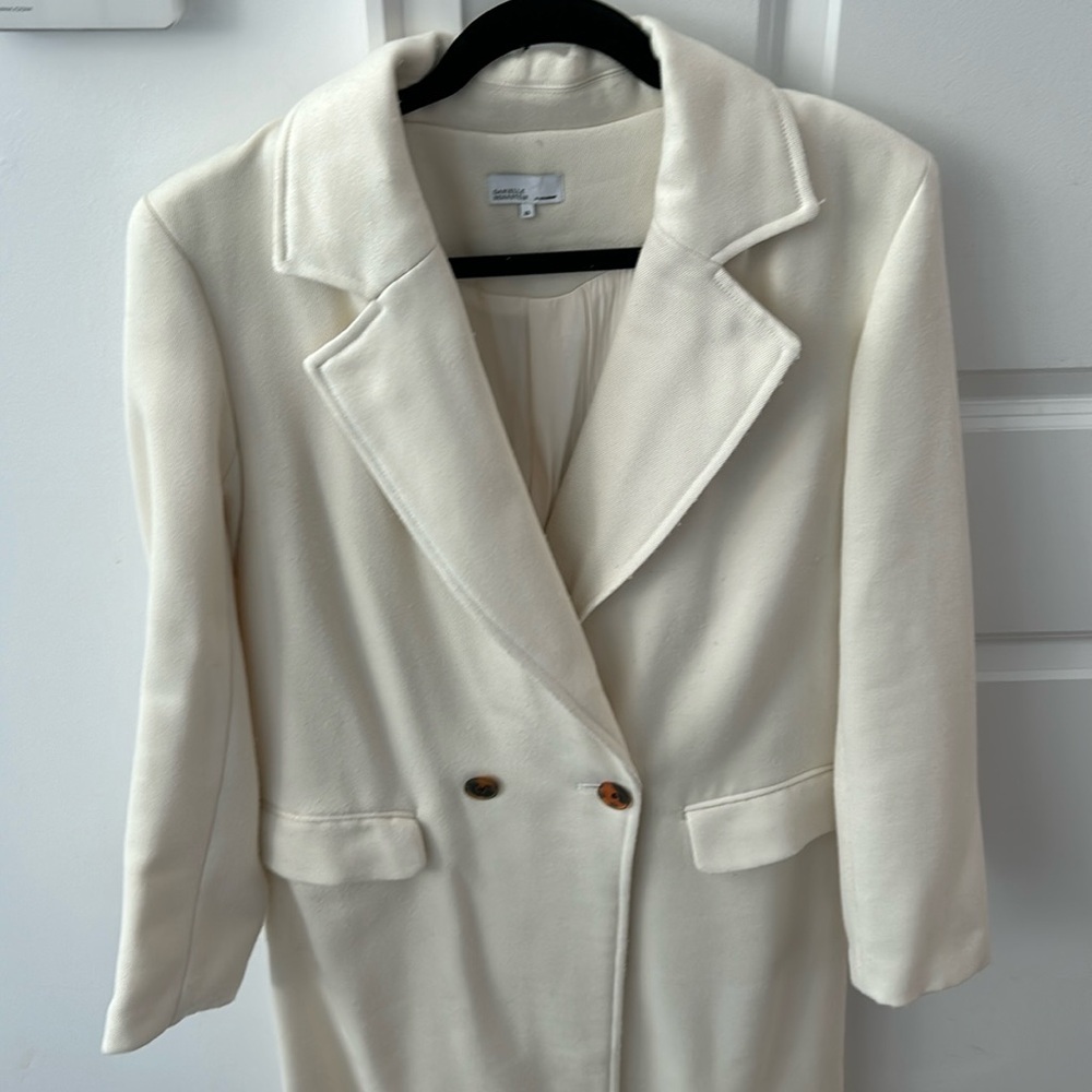 Gently worn white long coat